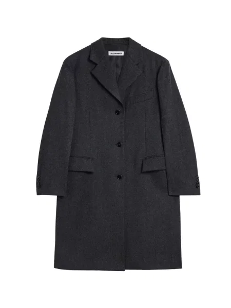 Palton Jil Sander de lână gri