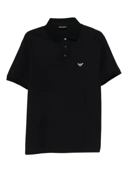 Polo Emporio Armani cu broderie negru