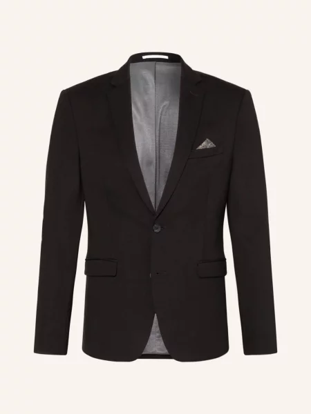 Paul Oblekové Sako Slim Fit Z Žerzeje black černé