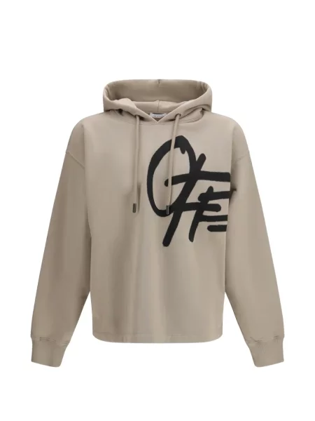 Hanorac cu glugă Off-white cu autograf alb