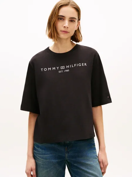 Tommy Hilfiger Kratka majica črna