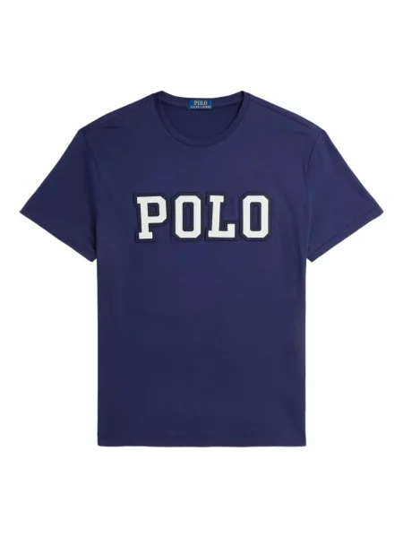 Tricou polo Polo Ralph Lauren cu imagine cu dungi din țesătură twill albastru