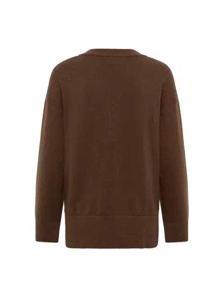 Dzianinowy sweter Part Two brązowy