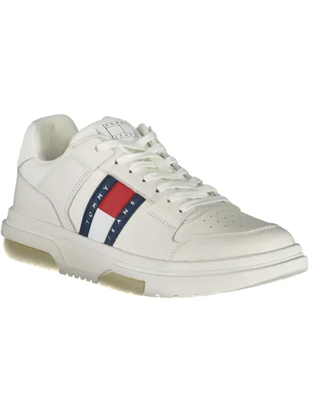 Кожени маратонки Tommy Jeans бяло