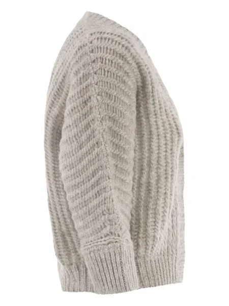 Cardigan Peserico cu decolteu în V gri