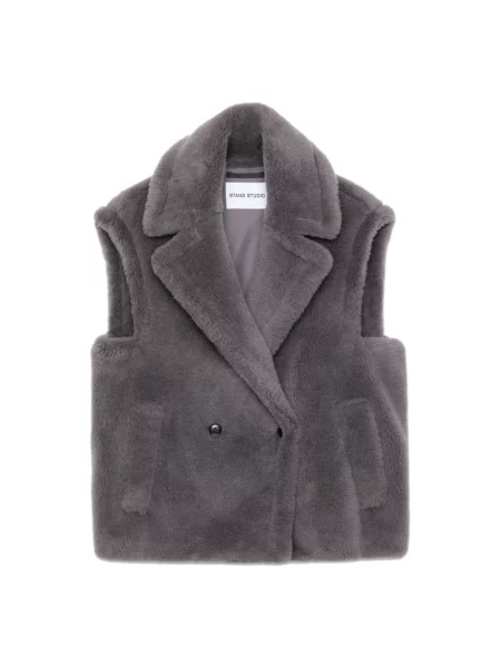 Sztuczne futro kamizelka Stand Studio szara