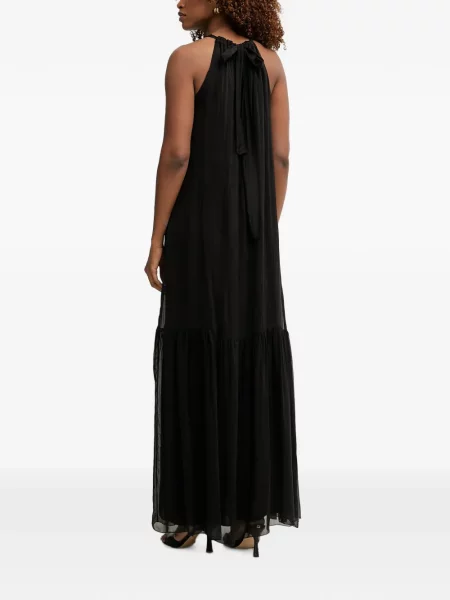 Rochie maxi Haveone cu gât halter negru