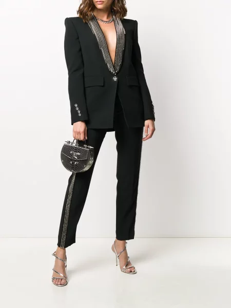 Sacou Philipp Plein cu tepi negru
