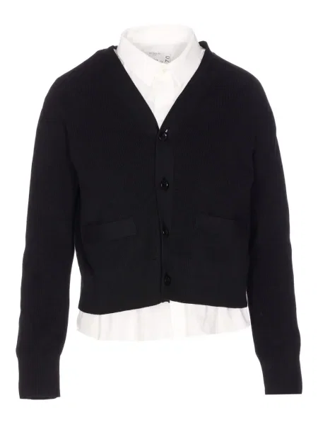 Cardigan Sacai tricotate negru