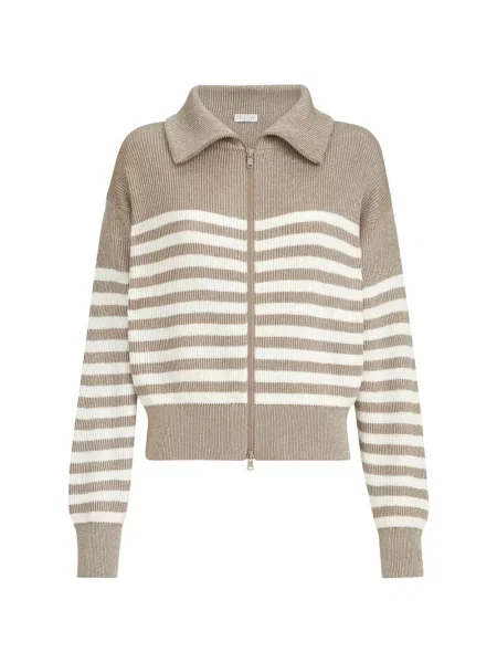 Cardigan Brunello Cucinelli cu dungi