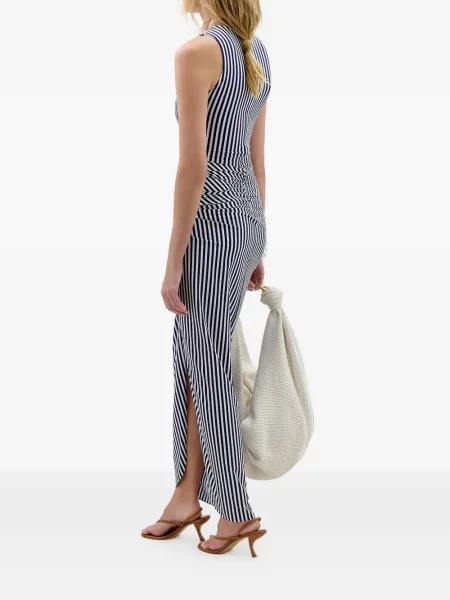Rochie maxi Silvia Tcherassi cu dungi albastru