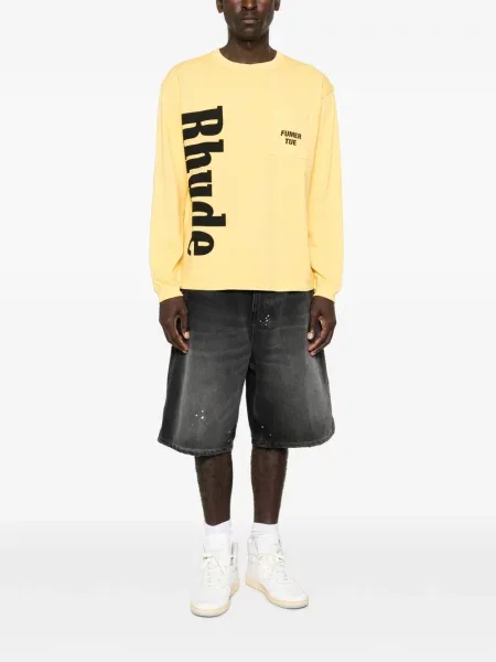 Tricou Rhude cu imagine galben