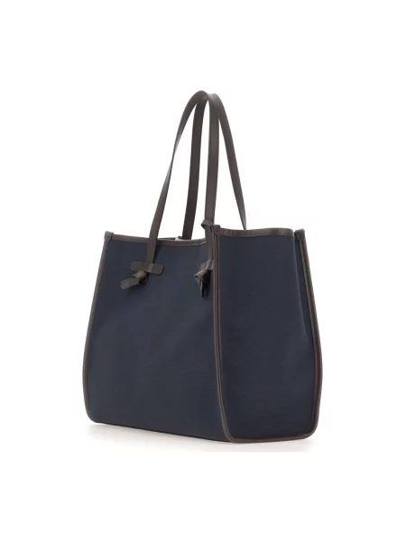 Shopperka Gianni Chiarini skórzana niebieska