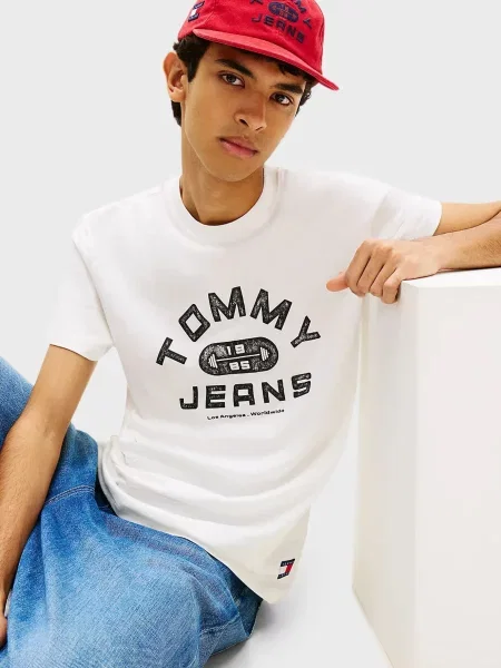 Спортзал футболка Tommy Jeans біла