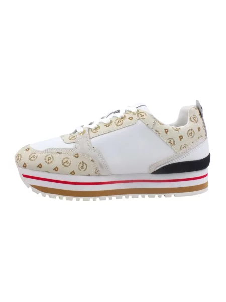 Sneakersy Pollini skórzane beżowe