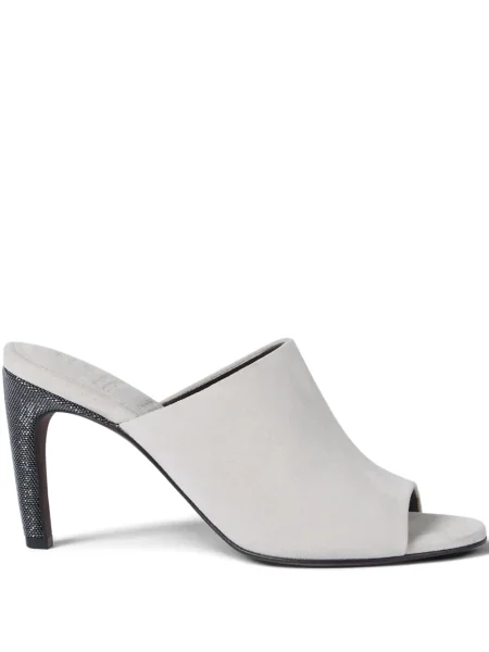 Papuci tip mules Brunello Cucinelli gri