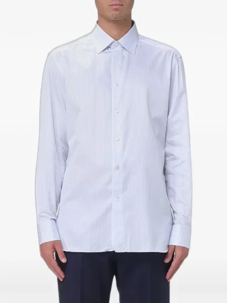 Cămașă Zegna din poplin albastru