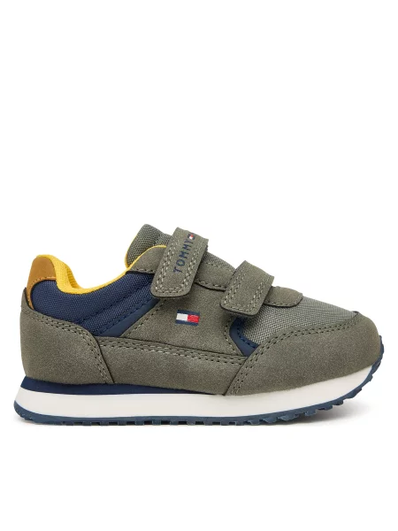 Tenisice Tommy Hilfiger Low Cut Velcro Sneaker M zelena