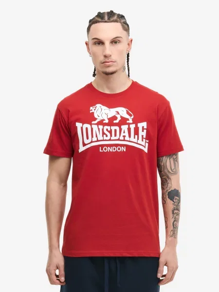 LONSDALE Tričko červená biela