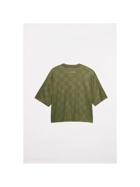 Tricou sport Vans din jerseu verde