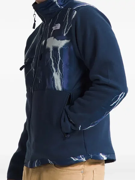 Geacă The North Face cu imagine albastru