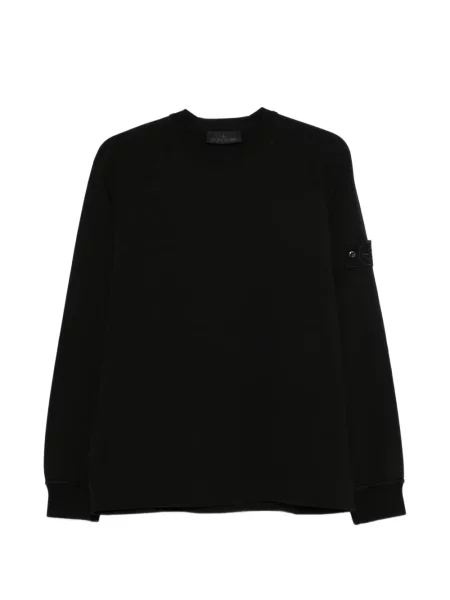 Fleecová mikina Stone Island čierna