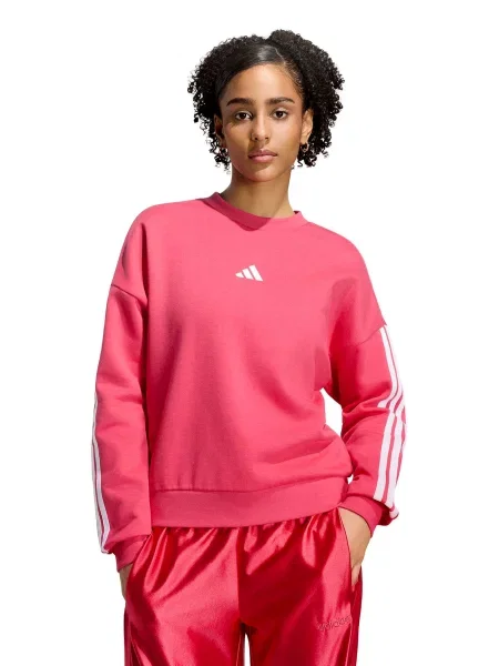 ADIDAS SPORTSWEAR Športová mikina Essentials neónovo ružová biela