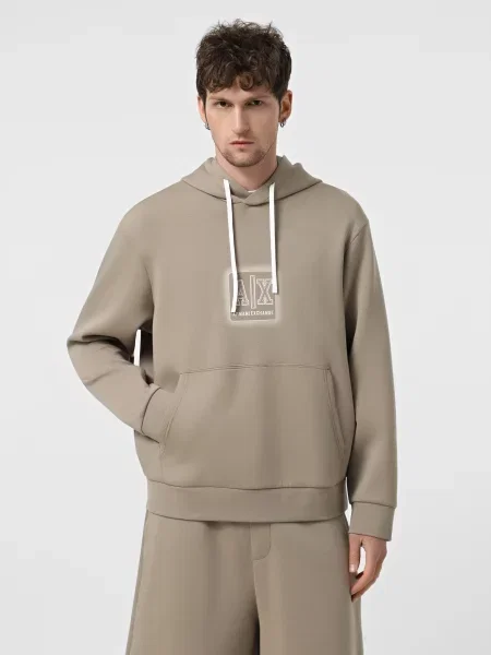 Худі Armani Exchange бавовна/поліестер бежевий