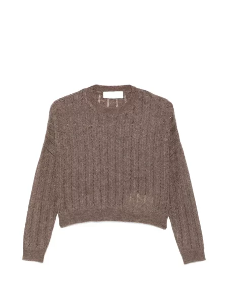 Decupat pulover Ivory Paris tricotate maro