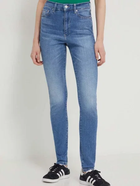 Дънки Tommy Jeans Sylvia синьо