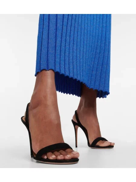 Sandale Aquazzura din piele de căprioară negru