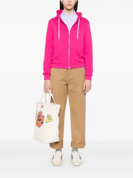 Суичър с качулка Polo Ralph Lauren бродиран розово