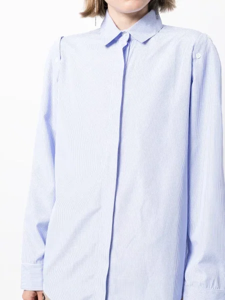 Prugasta dugo košulja Rokh s printom plava