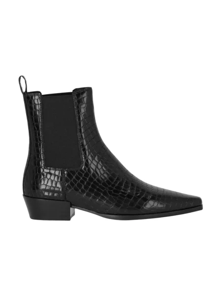 Buty do kostki Strategia skórzane czarne