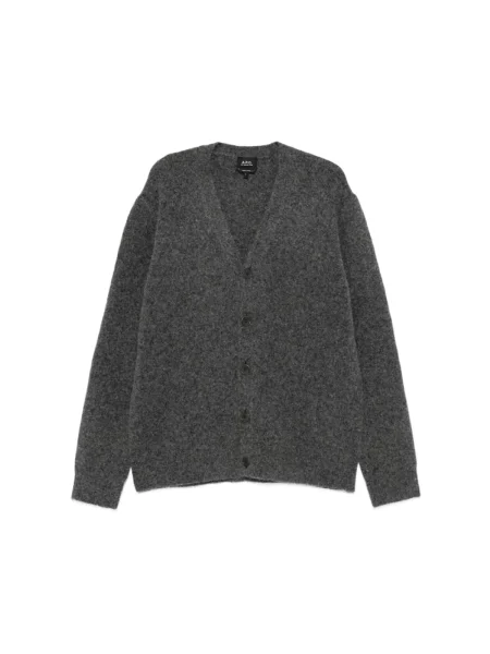 Kardigan A.p.c. wełniany szary