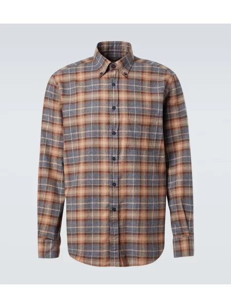 Cămașă Slowear în carouri de flanelă