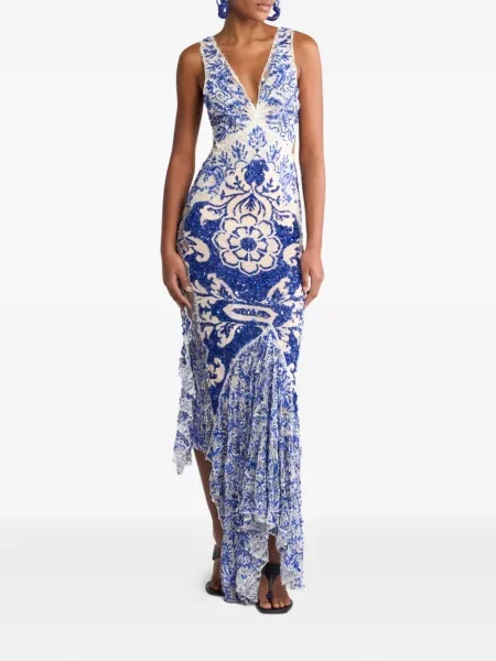 Rochie Etro cu broderie de costum albastru