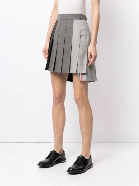 Plisované mini plisované sukně Thom Browne šedé