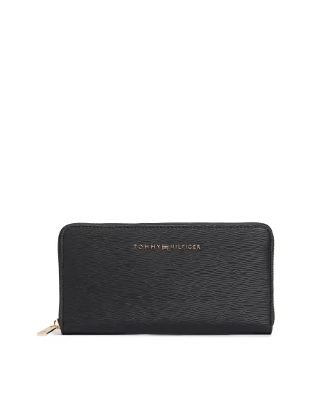 Tommy Hilfiger portofel pentru femei cu imitație de piele negru