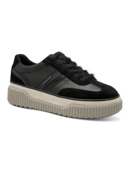 Sneakersy Tamaris skórzane czarne