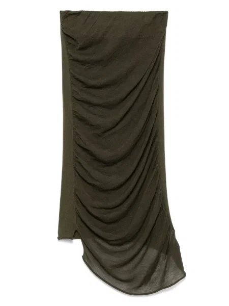 Fustă midi Issey Miyake până la genunchi verde