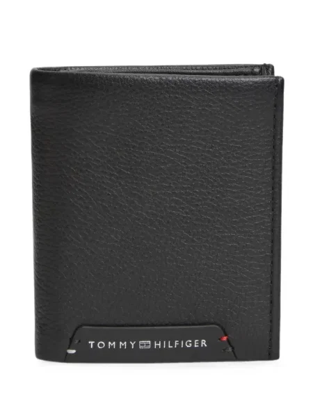 Portofel Tommy Hilfiger din piele cu autograf negru