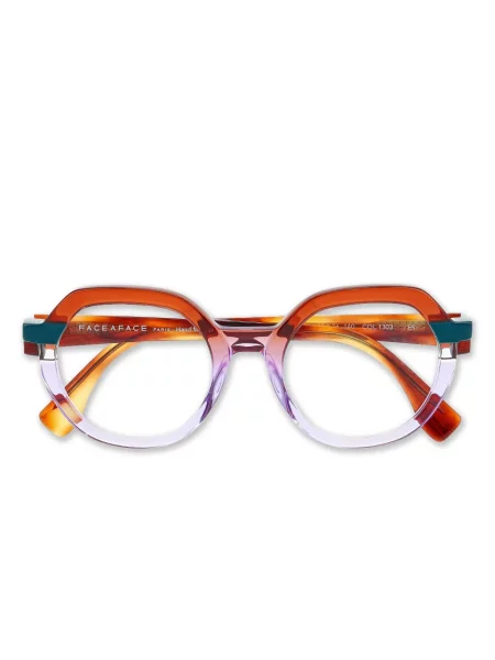 Ochelari de soare Face à Face cu imprimeu geometric portocaliu