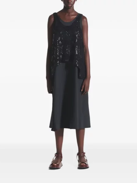 Rochie midi Muller Of Yoshiokubo cu paiete negru