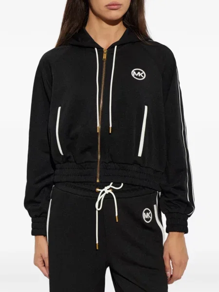 Hanorac Michael Michael Kors cu broderie cu cataramă cu bretele negru