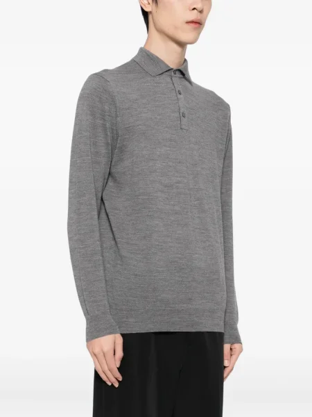 Polo Lardini de lână gri