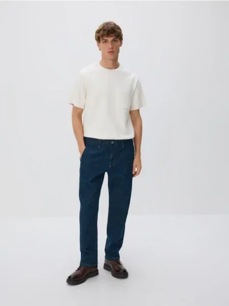 Reserved Джинси straight fit синій