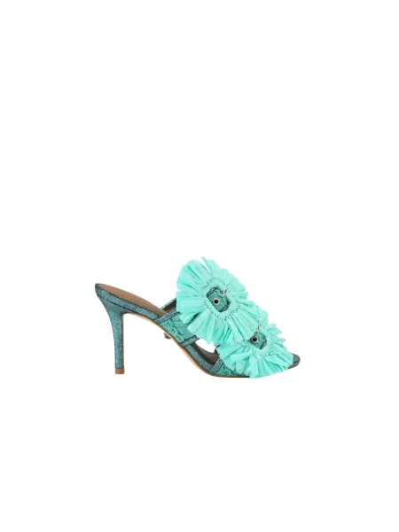 Klapki Kurt Geiger na sprzączkę zielone