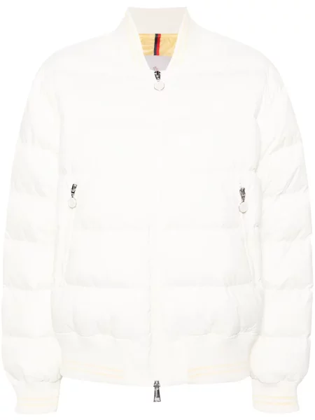 Kurtka bomber Moncler ocieplany biały