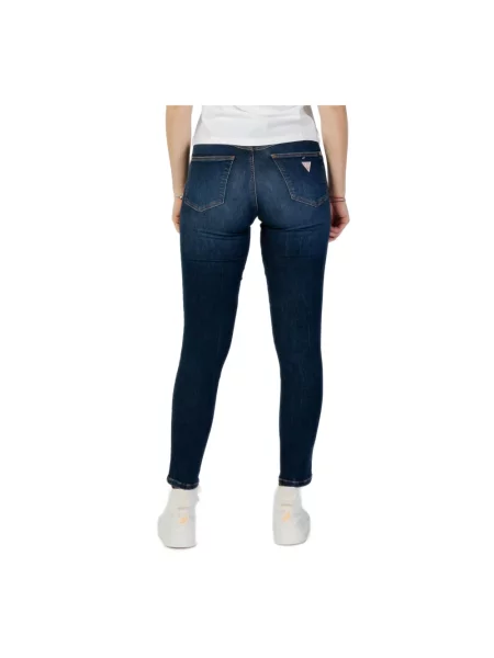 Guess Jeansy Granatowy Skinny Fit niebieskie